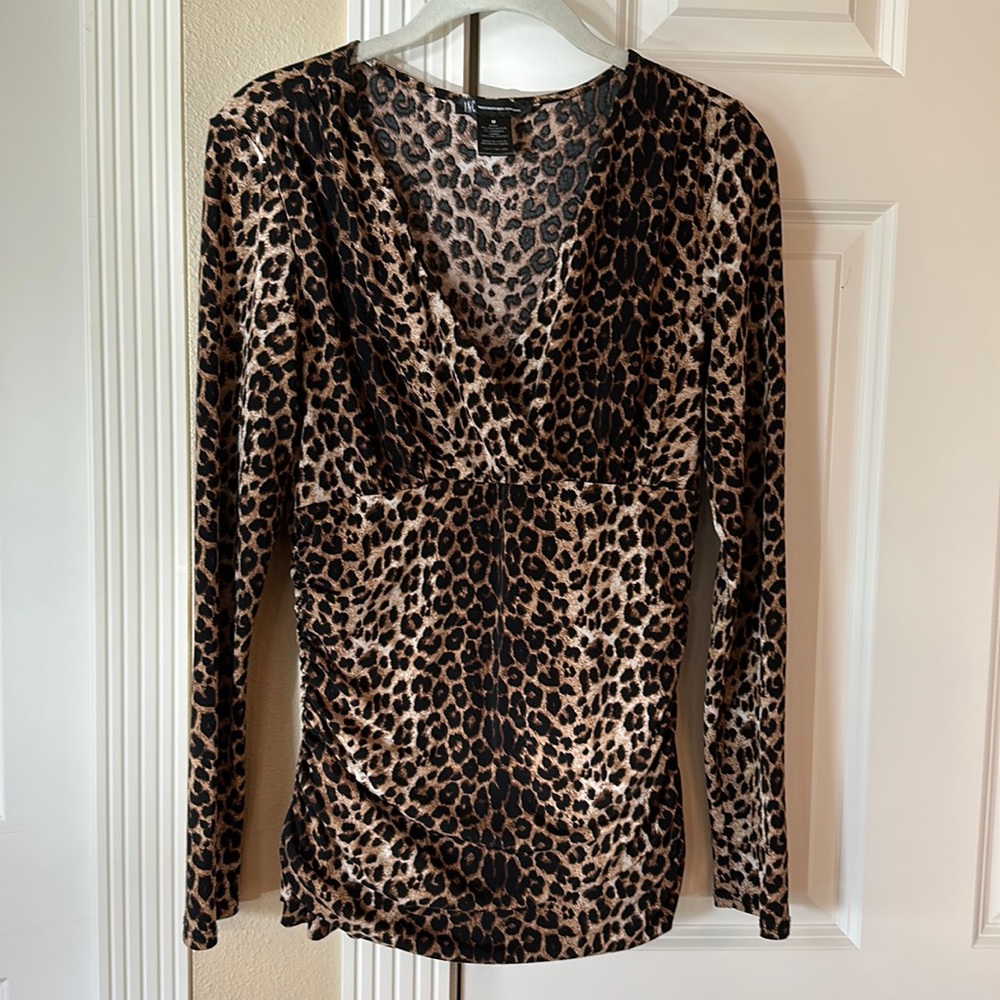 Women’s size M leopard long sleeve INC top/shirt